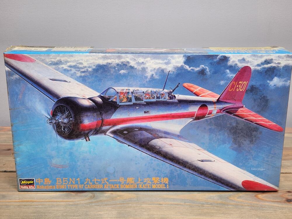 HASEGAWA 1:48 Nakajima B5N1 Type 97 Carrier Attack Bomber Kate Model 1 JT78 RARE